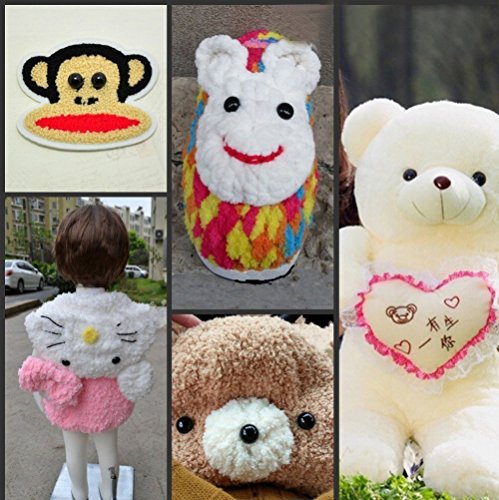 10 mm massive Augen Schwarz Kunststoff Sicherheit Augen für Bär Puppe Handpuppe Plüschtier - 3