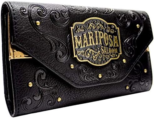 Westworld Welcome to Mariposa Saloon Sign Purse Clutch Coin Pocket & Card Holder, Black