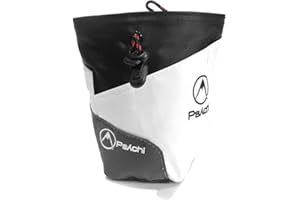 Psychi Premium Chalk Bag for Bouldering Rock Climbing with Rear Zip Pocket and Waist Belt