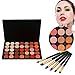 VONISA Eyeshadow Palette 35 Waterproof Makeup Nature Glow Eye Shadows Kits Professional Make Up Shimmer Eye Shadow Pallets with Eyes Makeup Brushes Set Beauty Cosmetics