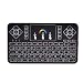 Produktbild 2.4GHz Mini Tastatur mit Touchpad Wireless LED Hintergrundbeleuchtung Ergonomische tastatur Wiederaufladbare Li-ion Batterie für Smart TV, Raspberry Pi 3, PC Fernbedienung (Buntes Licht)