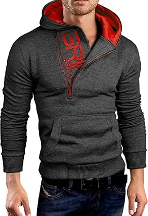 Felpa Con Cappuccio Uomo Slim Fit – Stampa Scheletri, Streetwear Hip Hop, Comoda E Di Moda Per Festival E Casual