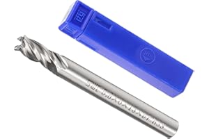 CoCud Fresa a Spirale a 4 Taglienti, Diametro 5.5mm Lunghezza 13mm, Fresa a Taglio Dritto Acciaio ad Alta Velocità con Custodia - (Applicazioni: Compensato Legno Plastica)
