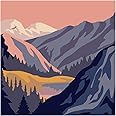 Whattacraft Paint by Numbers for Kids and Adults | Mini Framed 25x25cm Premium Painting Kit | Do-it-Yourself Wall Decor | DIY | Art Gift Set | Mountains