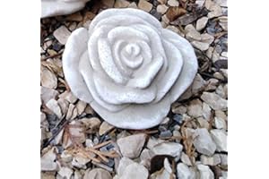 RDI Stein Rose Rosenblüte Blüte Blumen Steinguss frostfest wetterfest Garten Deko 10cm