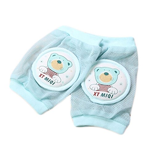 Baby Mesh Knee pad Safety Knee Pad Kids Socks Knee Cotton Breathable (Green)