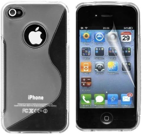 Gadgeo Super Hunkydorey Clear Gel Silicone TPU Case Cover for Apple iPhone 4 & 4S with Screen Protector and Cleaning Cloth