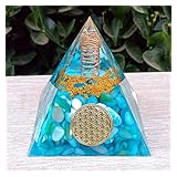 Ycyingcheng Pyramid Ogan Crystal Energy Tower Nature Reiki Chakra Crushed Stone, Natural Pyramid Ogan Crystal Energy Tower Energy Healing Reiki Chakra Crushed Stone Jewelry Home Office, 6cm