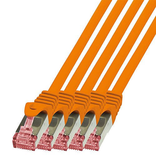 BIGtec – 5 Stück – 0,15m Netzwerkkabel Patchkabel Ethernet LAN DSL Patch Kabel Gigabit weiß ( 2x RJ-45 Anschluß , CAT6 , doppelt geschirmt ) 0,15 Meter - 5