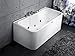 Produktbild Exclusive Whirlpool Badewanne an 3 Seiten geschlossen Acryl mit Armatur und Massage 160cm 170cm (Massage 170)