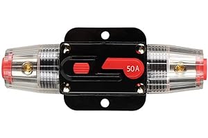 Ruolin Auto Disjoncteur Étanche 20A-125A, Porte-fusible de Disjoncteur DC 12V - 48V Avec Commutateur Manuel De Réinitialisation De Fusible pour Moteur Auto Marine Bateau Vélo Stéréo Audio