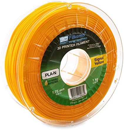 3D Filkemp Print Master Pro 3DF175PLAN08-01 Next Generation PLA 3D Printer Filament, Spool, 1.75 mm Diameter, Signet Yellow