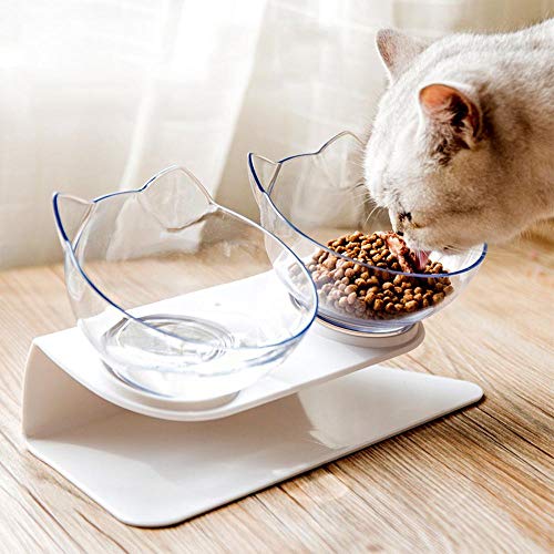 Hamkaw Gamelle Double Pour Chat Avec Support Sureleve Inclinable A 15 Antiderapant Transparent Pour La Nourriture Et L Eau Gamelle Amo Super Chien Chat Hamkaw Gamelle Double Pour Chat Avec Support Sureleve Inclinable A 15 Antiderapant Transparent Pour La Nourriture Et L Eau Gamelle Amo Super Chien Chat
