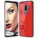 Price comparison product image mtb more energy® Tempered Glass Back Case for Samsung Galaxy S9 Plus (SM-G965, 6.2'') | Red | TPU Silicon Back Cover