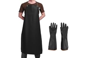 Wasserdichte Vinylschürze und strapazierfähige Latexhandschuhe, SourceTon Resist Strong Acid, Alkali und Ölschürze und Handschuhe