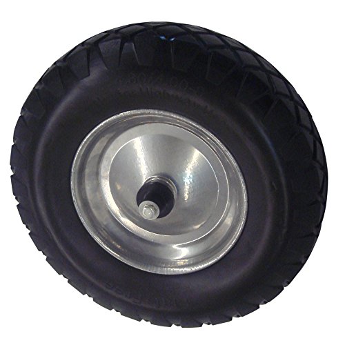 NEU Weiches PU Schubkarrenrad 400 mm Präzision Kugellager Vollgummi-Schubkarrenrad, inkl.Achse, EXTRA PROFIL PU Rad 400 mm Pannensicher