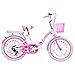 Produktbild Grimk Mädchenfahrrad 18 Zoll Kinderfahrrad Mädchen-Fahrrad Sport Bike Kinder Jungen Mädchen Citybike Klappfahrrad 6 Gang-schaltung Aluminium,Pink,18inches