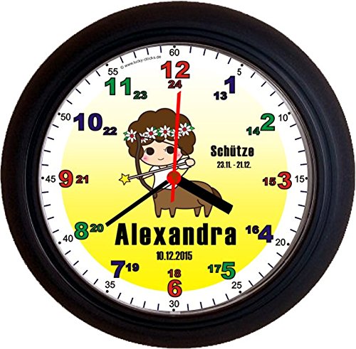 Lucky Clocks Bieruhr KEIN BIER VOR VIER SCRIPT lustige und originelle Wanduhr für Biertrinker Bierfans für jeden Anlass mit jeder Beschriftung und jedem Vornamen Namen erhältlich auch ganz neutral