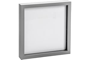 Nicola Spring 3D Shadow Box Photo Frame - 20 x 20'' (50 x 50cm) - Pack of 1 - Grey 3D Photo Picture Frame Box Large Display Case for Object, Crafts, Keepsakes, Wedding, Graduation