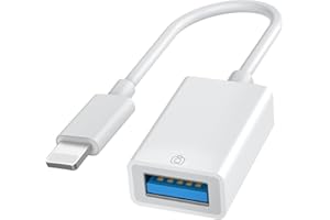 TICENPE [Certifié Apple MFi] Adaptateur Lightning USB OTG pour Clé USB, Lecteur de Cartes, Souris, Clavier, Microphone