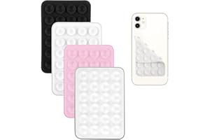 OIXEYA 4 Pcs Ventouse Téléphone Portable double face en silicone, Ventouse Silicone Coque Qui Adhère Au Mur pour Selfies et Vidéos, pour Tous Les Modèles de TéLéphones Portables