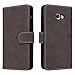 Price comparison product image Prologfer Hülle kompatibel mit Samsung Galaxy A5 2017 Braun Lederhülle Handytasche Karten Slot Cover Magnetverschluss Flip Standfunktion mit Magnet Schutzhülle für Samsung A5 2017 Handyhülle