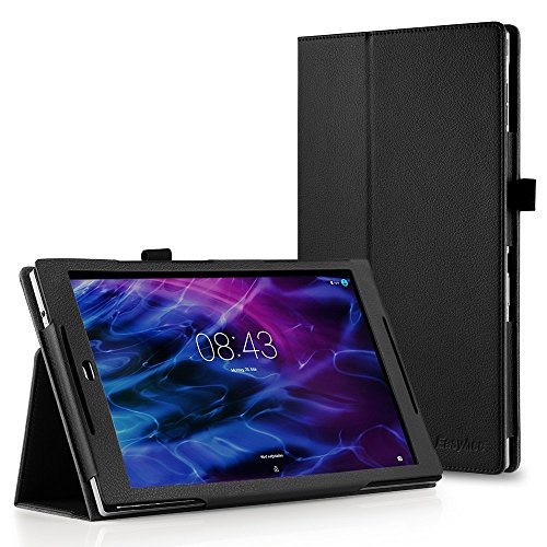 EasyAcc Schutzhülle tasche für Medion Lifetab S10351 S10352 MD 99666 Flip Case Book Cover Hüllen Ledertasche lederhülle mit Standfunktion / Auto Sleep - PU Leder, Schwarz, Slim