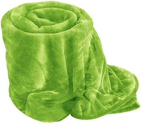 Animal Print Fleece All-IN-One Soft Warm Faux Fur Blanket, Hard Back Case Cover for Single/Double/King Size Bed, Polyester, grün, X-Large (200x240cm)