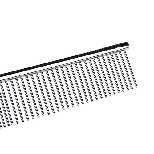 SHENNOSI-Pet-Grooming-massage-Comb-for-Dogs-Stainless-Steel-Set-of-2-Different-size