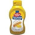 American Gourmet Yellow Mustard 14oz. Classic yellow mustard with a bold and tangy flavor. Versatile condiment perfect for sandwiches, hot dogs and barbecue dishes.