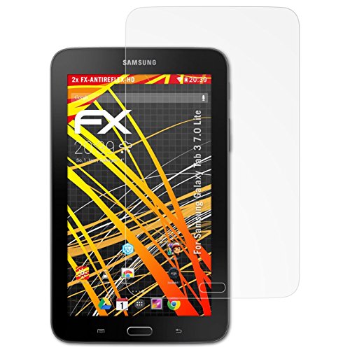 Samsung Galaxy Tab 3 7.0 Lite Displayschutzfolie - 2 x atFoliX FX-Antireflex-HD hochauflösende entspiegelnde Folie