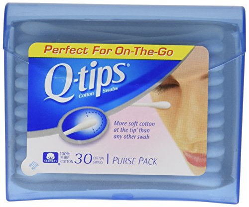 Q-Tips Cotton Swabs 30 Count Purse Pack (12 Pieces)