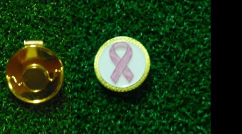 Gatormade Golf Ball Marker &amp; Hat Clip Pink Ribbon Breast Cancer
