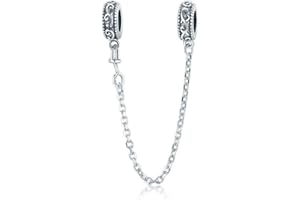 JIARONG CHARMS Breloque en argent sterling 925 avec chaîne de sécurité pour bracelet Pandora, Tout