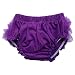 DQdq Baby Infant Girls Cotton Ruffle Panties Briefs Bloomer Purple with Headband