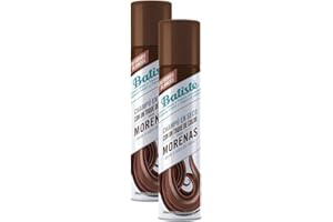 Batiste - Champú en Seco para Morenas - Champú Seco para cabellos oscuros - Champú sin Sulfatos - Champú Vegano y Ecofriendly - Aroma a bergamota, melocotón blanco y vainilla - Pack 2 x 200ml