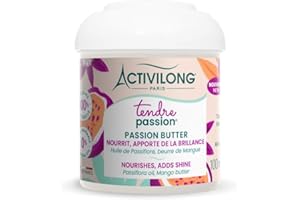 ACTIVILONG - Passion Butter Tendre Passion - Cheveux Ondulés, Bouclés, Frisés et Crépus - 100% d'ingrédients d'origine naturelle - Sans Huile Minérale - Parabène - Silicône - Made in France - 100 ml