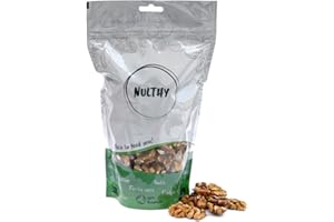 NULTHY - 1kg Nueces Peladas BIO - Frutos Secos Naturales - Frutos Secos BIO - Cultivo Ecológico - Sin Gluten - Vegano