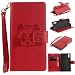 Produktbild Hülle für Sony Xperia XZ, Sony Xperia XZ Hülle / Handyhülle / Schutzhülle / Ledertasche / Tasche / Case / Cover / Flip Brieftasche, Anlike Geprägte Panda für Sony Xperia XZ (5,2 Zoll) Bookstyle Kartenfach Standfunktion Handytasche mit Abnehmbar Handy Lanyard für [Sony Xperia XZ (5,2 Zoll)] - rote