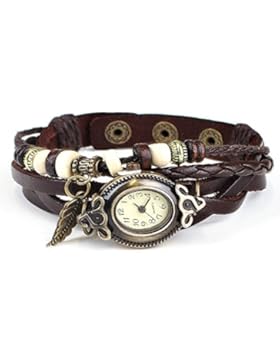 Distressed Vintage Leder Armbanduhr Damenuhr verschiedene Designs