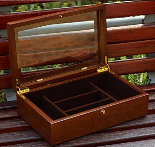WEIQI BOX Wooden oversized glasses box, sunglasses box, sunglasses box storage box/necklace jewelry box, home decoration, grass green