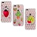 Produktbild iPhone 8s Plus Hülle Silikon, LuckyW 3X TPU Erdbeer Kaktus Wassermelone Hülle für Apple iPhone 8 Plus/8S Plus (5.5 zoll) Soft Silikon Glitter Tasche Transparent Clear Klar Durchsichtig Ultra Slim Thin Dünne Schutzhülle Weiche Flexibel Kratzfeste Scratch-Resistant Stoßfest Shockproof Etui Bumper Case