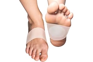 SEANPEM Silicone Arch Support Pads - Men & Women Clear Arch Shoe Inserts with Padded Cushions, for Flat Foot Fallen Arches Plantar Fasciitis Support Cushioned and Heel Spurs