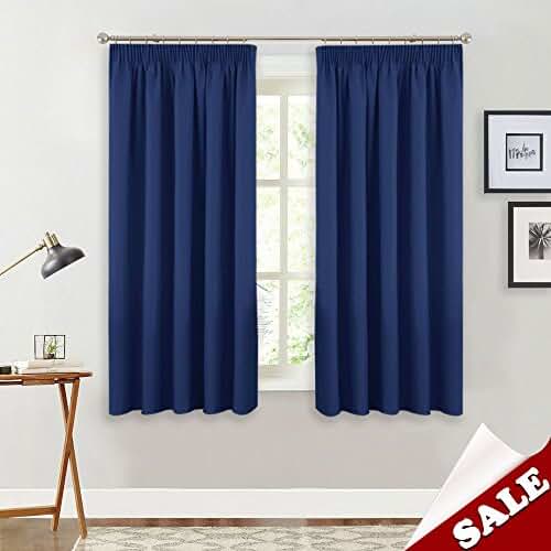 Amazon.co.uk navy blue eyelet curtains