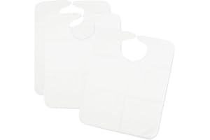 Ti TIN Bavoirs Adultes – Lot de 3 Bavette Adulte (50×60cm), 320g/m² Éponge Absorbante, 90% Coton / 10% Polyester, Sans Plastique & Résistants au Lave‑linge
