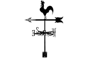 NASSMOSSE Segnavento decorativo a forma di animale, 33 x 55,9 cm, indicatore di direzione del vento per cortile, giardino, fattoria, gallo