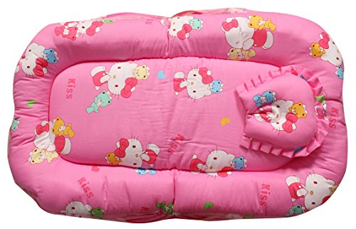 Baby Station Baby Bed Tent With Mosquito Net (Pink Hello Kitty Print)
