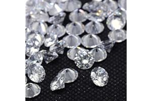 Craftdady 1000 piezas de circonitas cúbicas transparentes de 2 mm de circonita cúbica a granel de piedras sueltas para la reparación de joyas