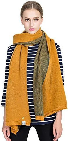 Scarves Women Scarf SAN VITALE Acrylic Shawl Top Quality Scarfs For Ladies New Designer Casual Clothing Accessories Fashion Plaid 100% Faux Cashmere For Dress Scarfs (Yellow)