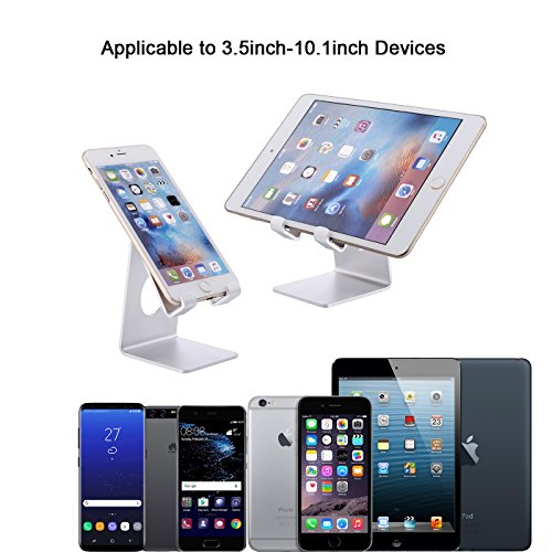 Telefono cellulare Supporto, ahxll supporto per cellulare, Alluminio supporto, supporto per smartphone, tablet, Phone Stand, Docking Station per iPhone, Samsung (tutti i telefoni cellulari), iPad, Kindle e TabletsÂ â€“Â Argento